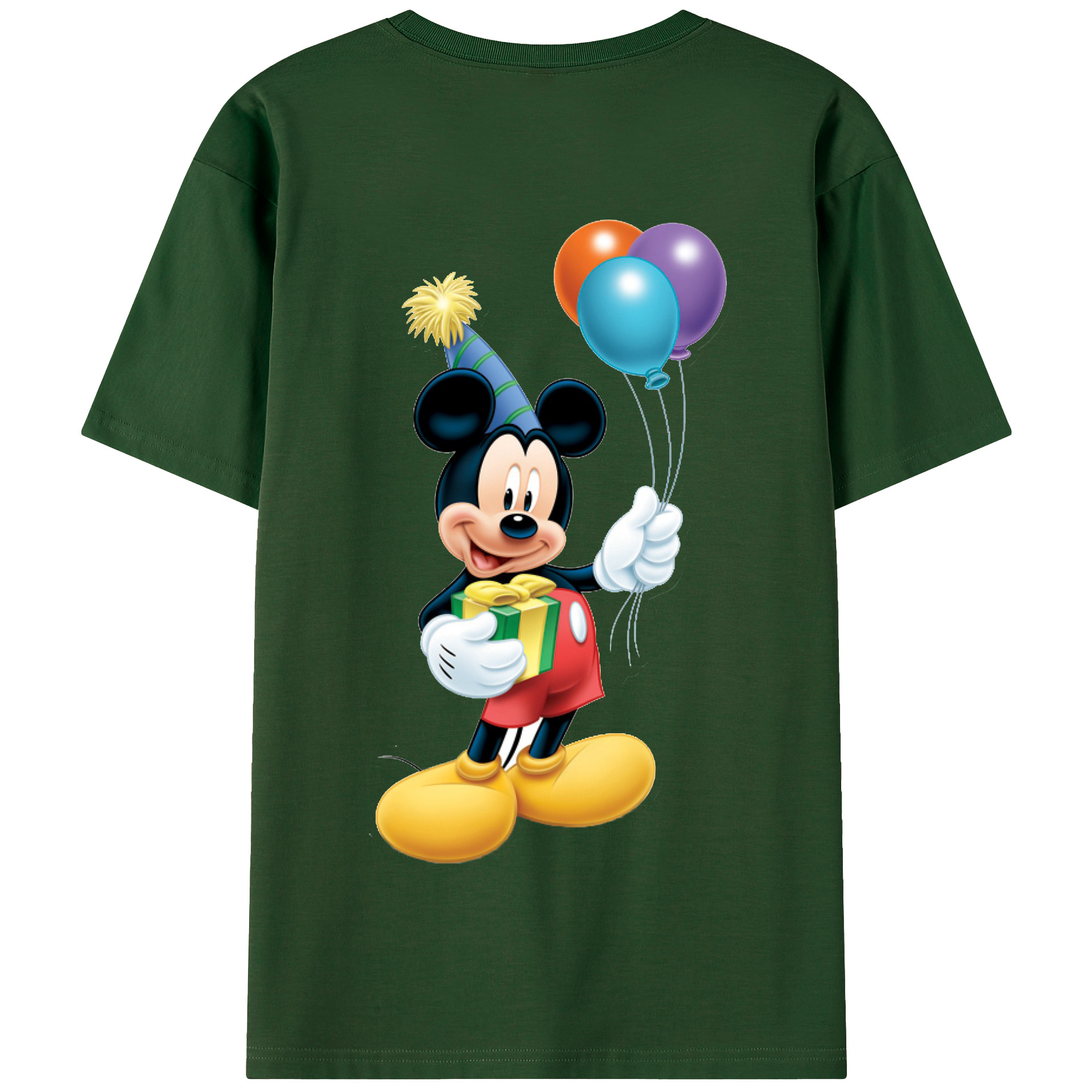 （画像用） ミッキーマウス Mickey Mouse 綿100％半袖Tシャツ（背面プリント）